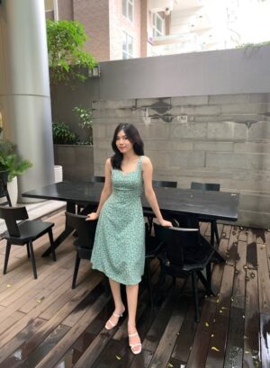 Đầm thiết kế maxi hoa nhí 20037