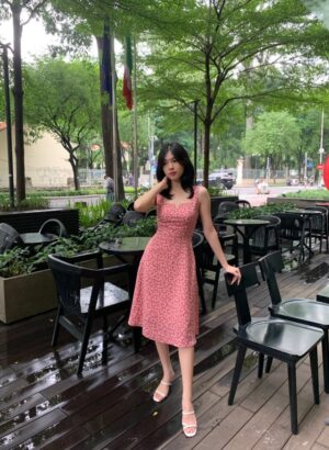 Đầm thiết kế maxi hoa nhí 20037