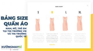 Bảng size quần áo nam, nữ, trẻ em chuẩn thị trường Việt Nam và quốc tế