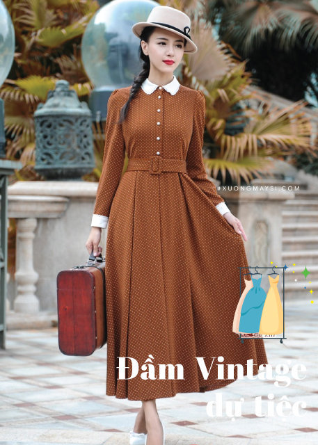 Tổng hợp Váy Vintage Nâu giá rẻ bán chạy tháng 82023  BeeCost